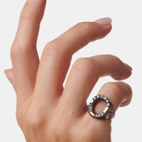Silver hole sigillum ring