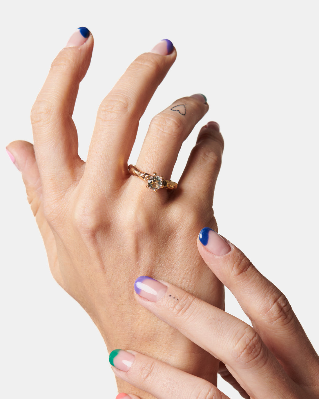 White Love Letter ring