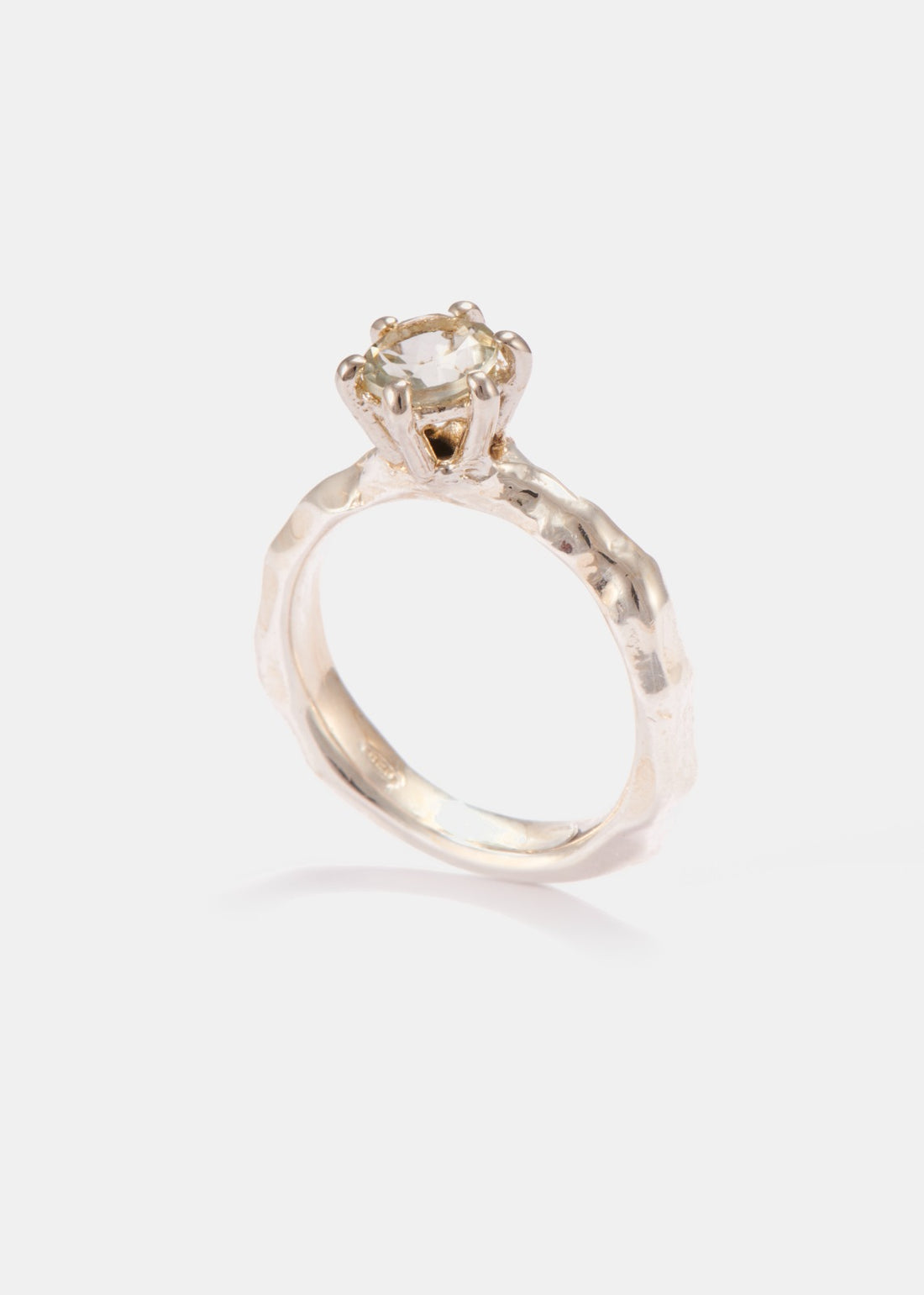 White Love Letter ring