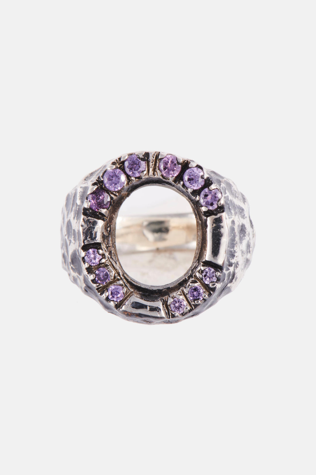Silver hole sigillum ring