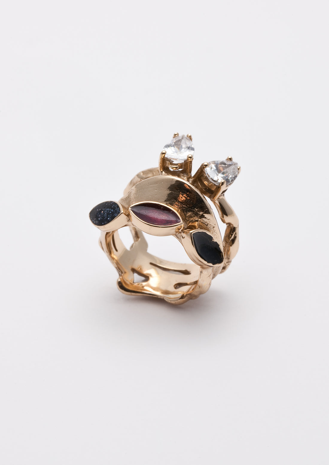 White Kalika ring