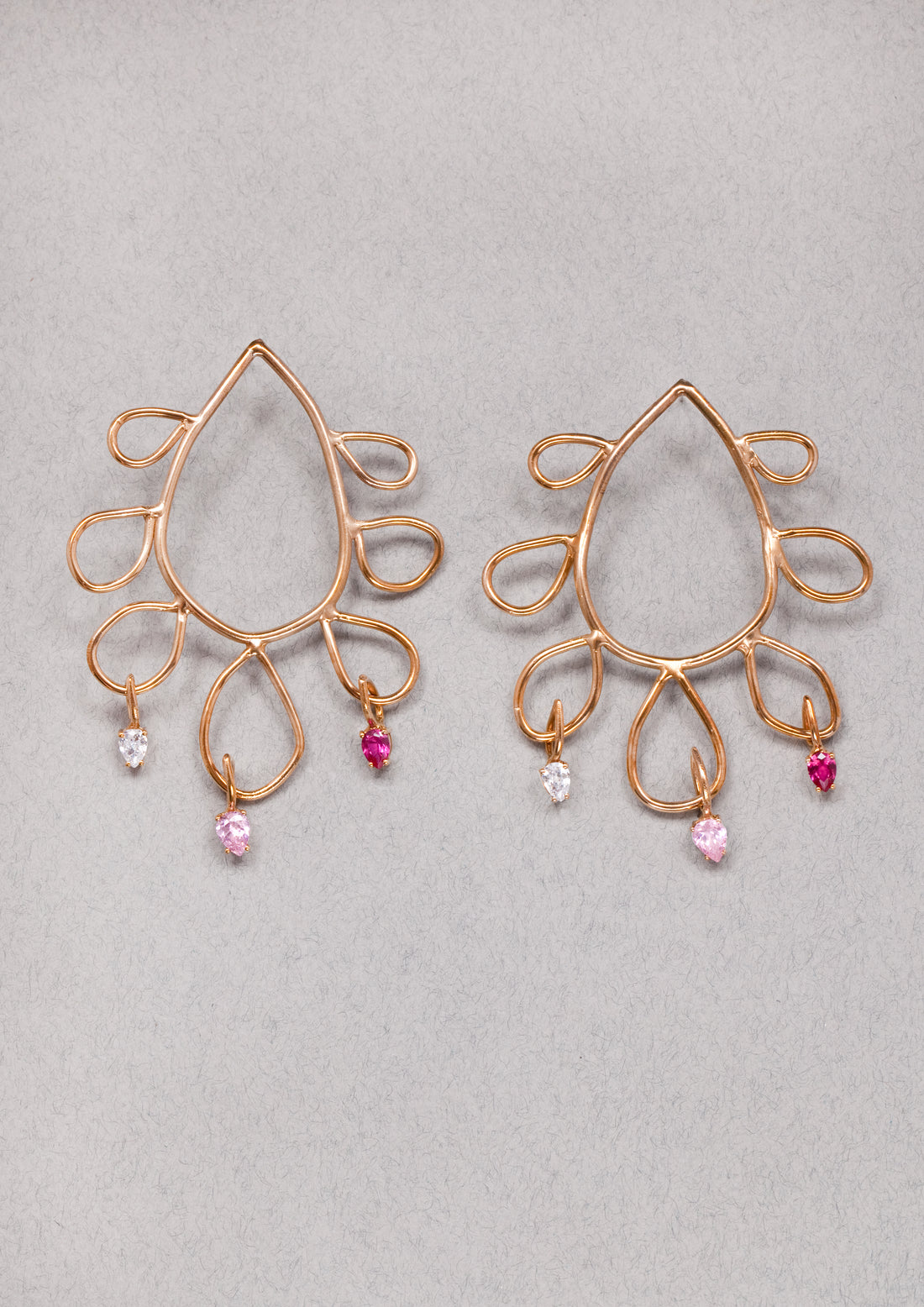 Bloom earrings w/ charms