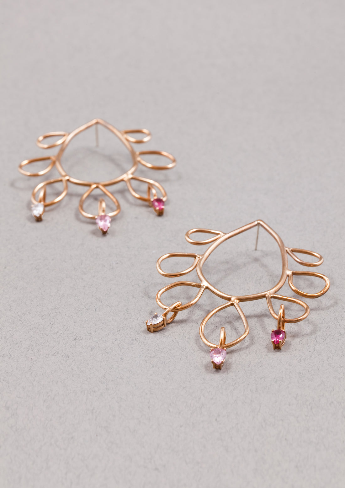 Bloom earrings w/ charms